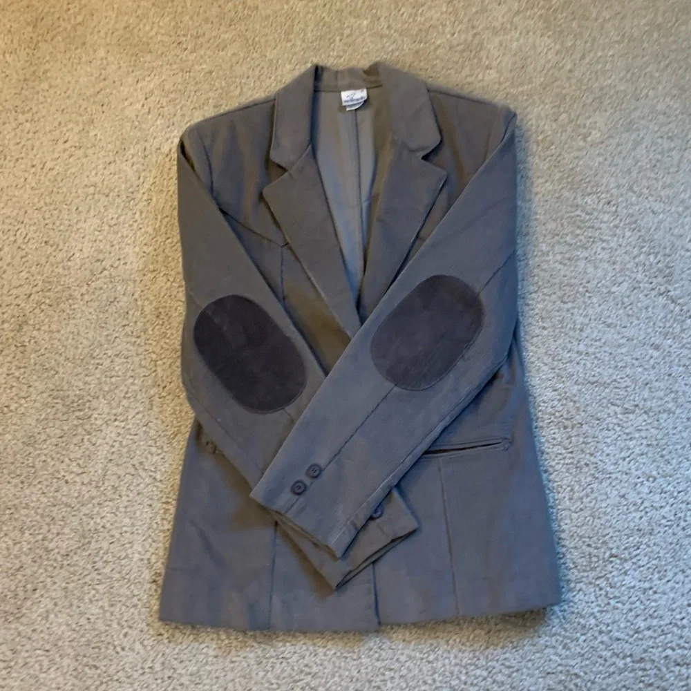 Vintage Corduroy Gray Blazer by Wrangler - Picture 4 of 12